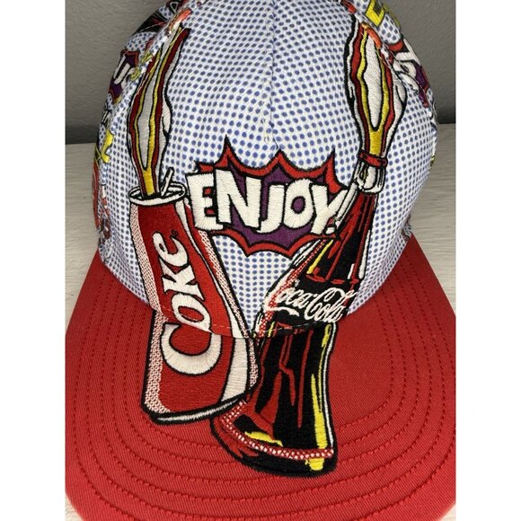 Coca-Cola “Enjoy Coke” Comic Print Snapback Hat by Concept One Accessories - Picture 8 of 8